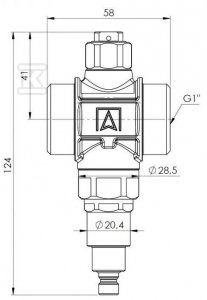 Zawór antyzamrożeniowy AAV 100, G1 , PN10, Kvs 55 m3/h, temperatura otwarcia 3&deg;C 1710000