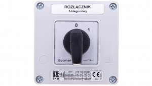 Łącznik krzywkowy 0-1 1P 16A w obudowie SK16-1.825OB11