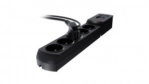 Przedłużacz przeciwprzepięciowy professional 5 gniazd 2xUSB 5m 10A 230V 2300W czarny W-100045