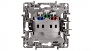 NILOE Gniazdo pojedyncze z/u 16A IP20 z przesłonami białe 664536