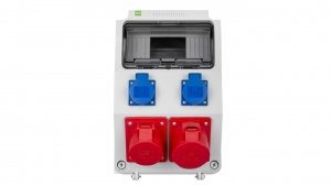 Rozdzielnica budowlana RS-9 9- mod. 2x2P+Z, 16A/5P, 32A/5P, IP44 bez zabezpieczeń 6223-00