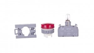 Lampka sygnalizacyjna 22mm czerwona 230V AC SP22-LC-230-BA9S.