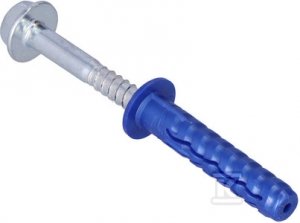 FFS Kołek ramowy poliamidowy z krótką strefą rozporu z kołnierzem 10x50mm i wkrętem z łbem heksagonalnym, opk. 50 szt.