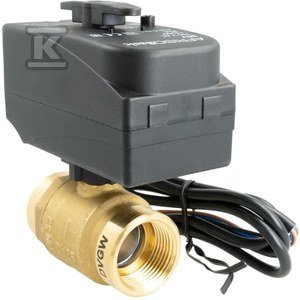 2-drogowy zawór kulowy z siłownikiem BEV, DN25, Rp1, Kvs 60 m3/h, 230 V AC, NC