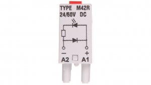 Moduł sygnalizacyjny LD (diody: LED czerwony   D) 24-60V DC M42R szary 854844