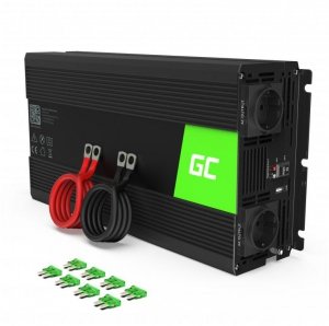 PRZETWORNICA NAPIĘCIA INWERTER Green Cell 24V -|} 230V 1500W/3000W MODYFIKOWANA SINUSOIDA INV24