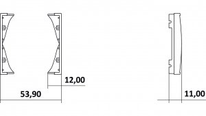 MINI Ramka pośrednia do gniazd podwójnych szary mat 27MRP-2