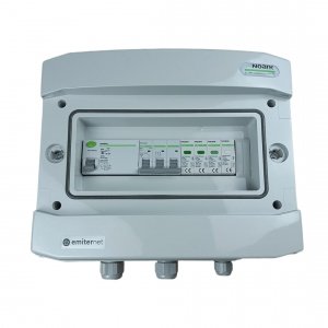 Rozdzielnica przył. AC hermetyczna IP65 EMITER z ogranicznikiem przepięć AC Noark typ 1+2, 50A 3-F, RCD typ A 63A/300mA