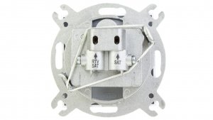 AS Gniazdo antenowe RTV-SAT-SAT białe GPA-G2S/m/00