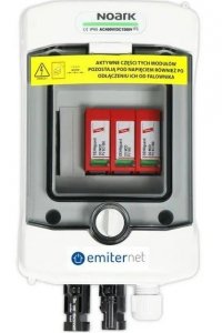 EM-1_DC Rozdzielnica przył. DC hermetyczna IP65 EMITER z ogranicznikiem przepięć DC Dehn 1000V typu 2, 1x łańcuch PV, 1x MPPT