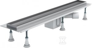 Odpływ liniowy Base Standard Plus 100x8x9,5 cm z maskownicą Plate (do zabudowy płytkami)