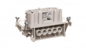 Wkład złącza 10P PE żeński 16A 500V EPIC H-BE 10 BS 10193000