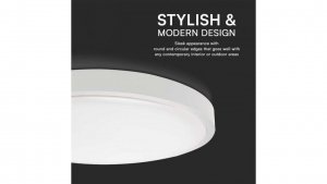 Plafoniera LED 18W 1830lm 3000K IP44 Okrągła fi225 Mleczny Biała Ramka 76151