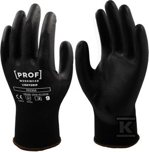 Rękawice profesjonalne PU lightgrip czarne 10 PAR 9 502650705
