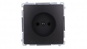 Simon Basic Gniazdo wtyczkowe bez uziemienia (moduł) 16A, 250V, zaciski śrubowe czarny BMG1.01/49