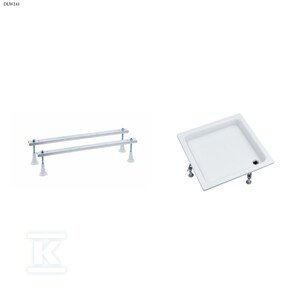 Brodzik akrylowy Zefir Standard Plus 90x90x26 cm kwadratowy oraz stelaż uniwersalny do wanien i brodzików DLW241