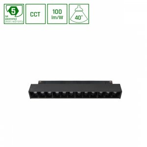 SYSTEM SHIFT SMART- GRID S oprawa liniowa 220x23x42 12W 40st czarny CCT/DIM 5 lat gw.