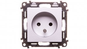 VALENA LIFE Gniazdo pojedyncze z/u 2P Z z przesłonami aluminium 753384