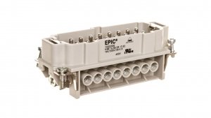 Wkład złącza 16P PE męski 16A 500V EPIC H-BE 16 SS 17-32 10202000