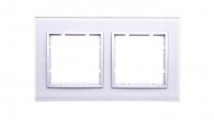Berker/B.7 Glas Ramka podwójna szkło pozioma szklana aluminium złoty 10126414