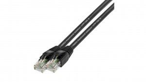 Patchcord zewnętrzny linka UTP kat.6 PVC+PE czarny 40m NEKU