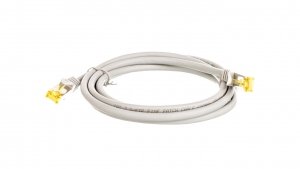 Kabel krosowy patchcord S/FTP (PiMF) kat.6A LSZH szary 2m 91603