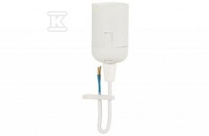 Oprawka termoplastyczna E27-6 biała z przewodem, ONNLINE .0139 F4