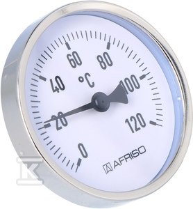 Termometr bimetaliczny BiTh 80, fi 80 mm, 0-120&deg;C, tuleja 45 mm, 1/2 ax, kl. 2,0 63806