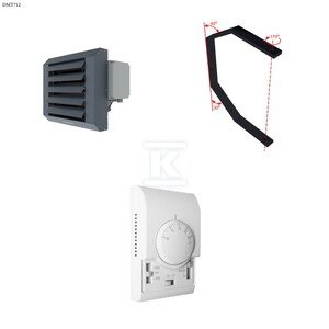 Nagrzewnica elektryczna LEO EL L BMS w zestawie z konsolą montażową LEO L i regulatorem TS DMT712