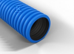 Rura karbowana w kręgach średnica 160mm QRK 160/25 FLEX NIEBIESKA 450N /25m/
