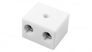 Złączka gwintowa porcelanowa 16mm² 2-tory biała z 1 otworem montażowym CPO-30A-2P 80732516