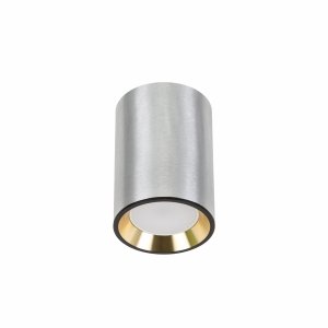 CHLOE GU10 MINI NATYNKOWA GU10 250V IP20 70x100mm SREBRNY, ŚRODEK ZŁOTY   okrągła
