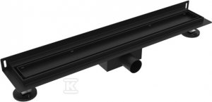 Odpływ przyścienny WALL 80 Black 2w1