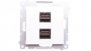 Simon 54 Gniazdo podwójne HDMI białe DGHDMI2.01/11
