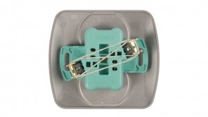 Simon Akord Gniazdo podwójne z/u 16A IP20 aluminium metalizowane AGZ2/26