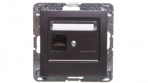 IMPRESJA Gniazdo komputerowe pojedyncze RJ45 kat.5e MMC antracyt GPK-1Y/K/m/50