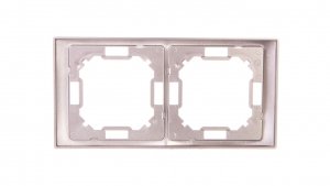 Simon Basic Neos Ramka podwójna stal inox BMRC2/21