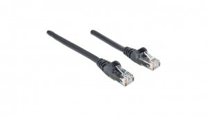 Patchcord Cat5E UTP 0,5M Czarny 100 Miedź 318143