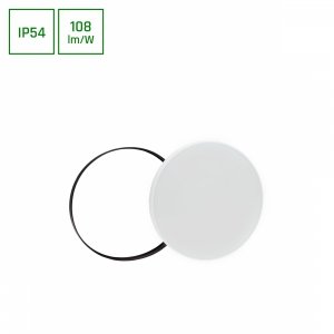 NYMPHEA BLACK & WHITE RINGS 32W CW 230V 115st IP54 FI380x55 BIAŁY/CZARNY OKRĄGŁA CZUJNIK