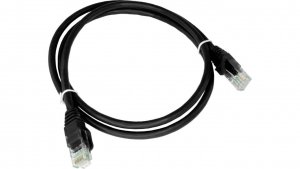 Patch-cord U/UTP kat.6A LSOH 0.5m czarny KKU6ACZA0.5