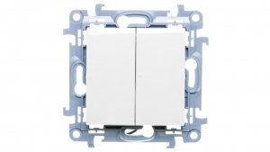 Simon 10 Łącznik świecznikowy z podświetleniem LED 10AX IP44 biały CW5BL.01/11