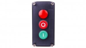 Kaseta sterownicza 3-otworowa I/O   lampka sygnalizacyjna czerwona 24V AC szara IP65 XALD363B