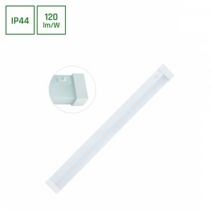 AQUATICA 15W WW 230V 150st IP44 596x46x63 BIAŁY kwadratowa końcówka, włącznik