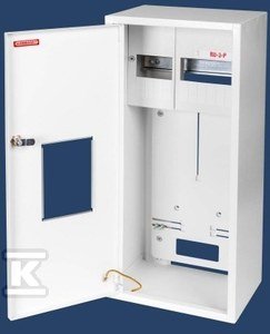 Rozdzielnica uniwersalna RU-3P Z /E licznikowa 3F+miejsce na 11 zabezpieczeń drzwi pełne z zamkiem -płytka Z/E RU-3-P
