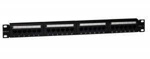 Panel 19  24xRJ45 UTP kat.6 (1U) z półką