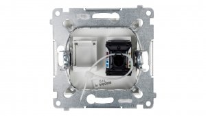 Simon 54 Gniazdo komputerowe pojedyncze RJ45 kat.6 z przesłoną białe D61.01/11