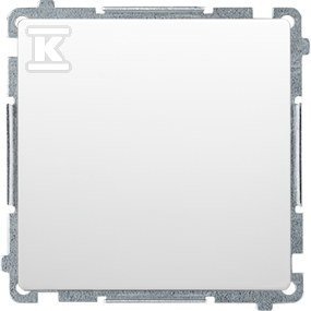 Przycisk pojedynczy rozwierny bez piktogramu (moduł) 10AX, 250V~, zaciski śrubowe, biały Basic moduł + Ramka pojedyncza BMR1/11 Basic moduł biały DMS018