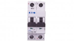 Wyłącznik nadprądowy 2P C 16A 15kA DC FAZ C16/2-DC 279140