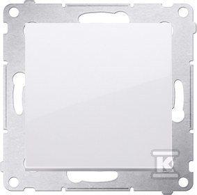 Przycisk pojedynczy zwierny bez piktogramu 10 AX, biały Simon54 + Ramka 1-krotna uniwersalna do puszek karton-gips IP20 / IP44, biały Simon54 DMS032