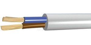 OMY(H03VV-F) 2X0,75 300V BIAŁY BĘBEN